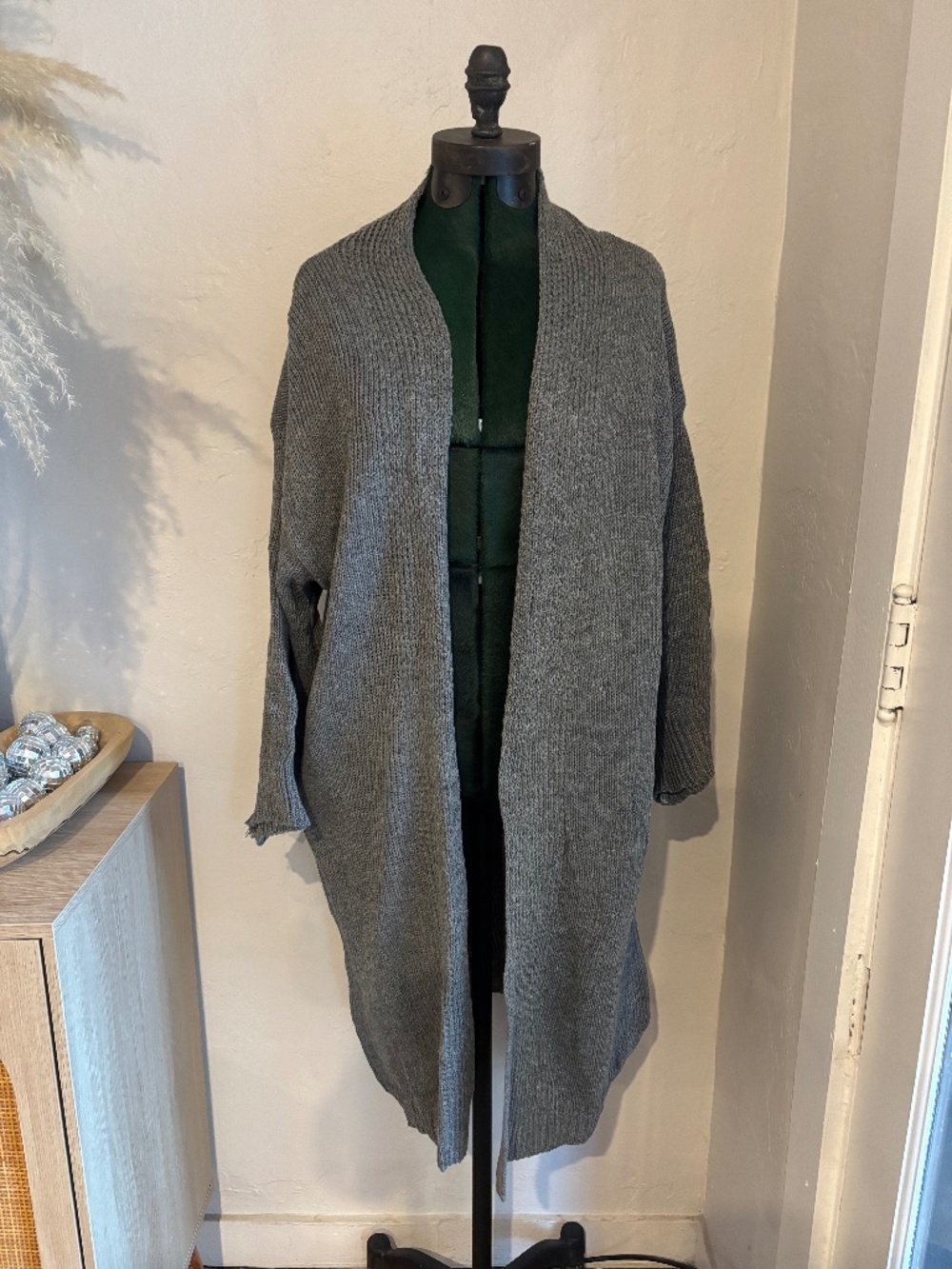Grey over sized slouchy cardigan